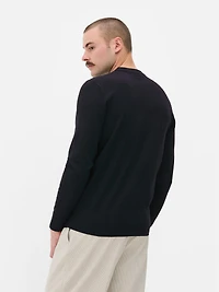Men's Navy Crew Neck Sweate