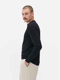 Men's Navy Crew Neck Sweate