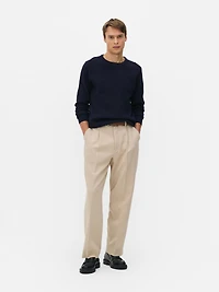 Men's Navy Ribbed Sweate