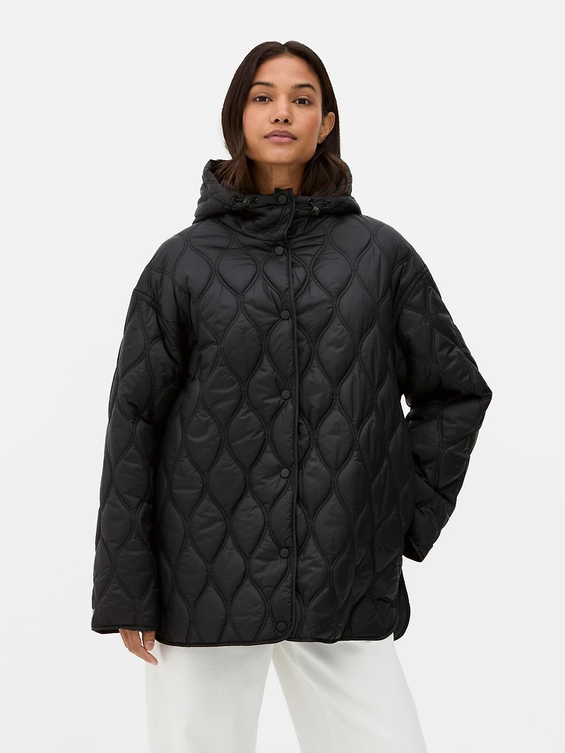 Quilted Hooded Puffer Coat