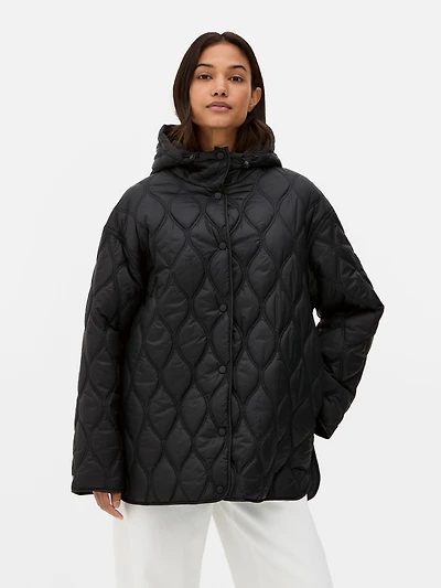 Quilted Hooded Puffer Coat