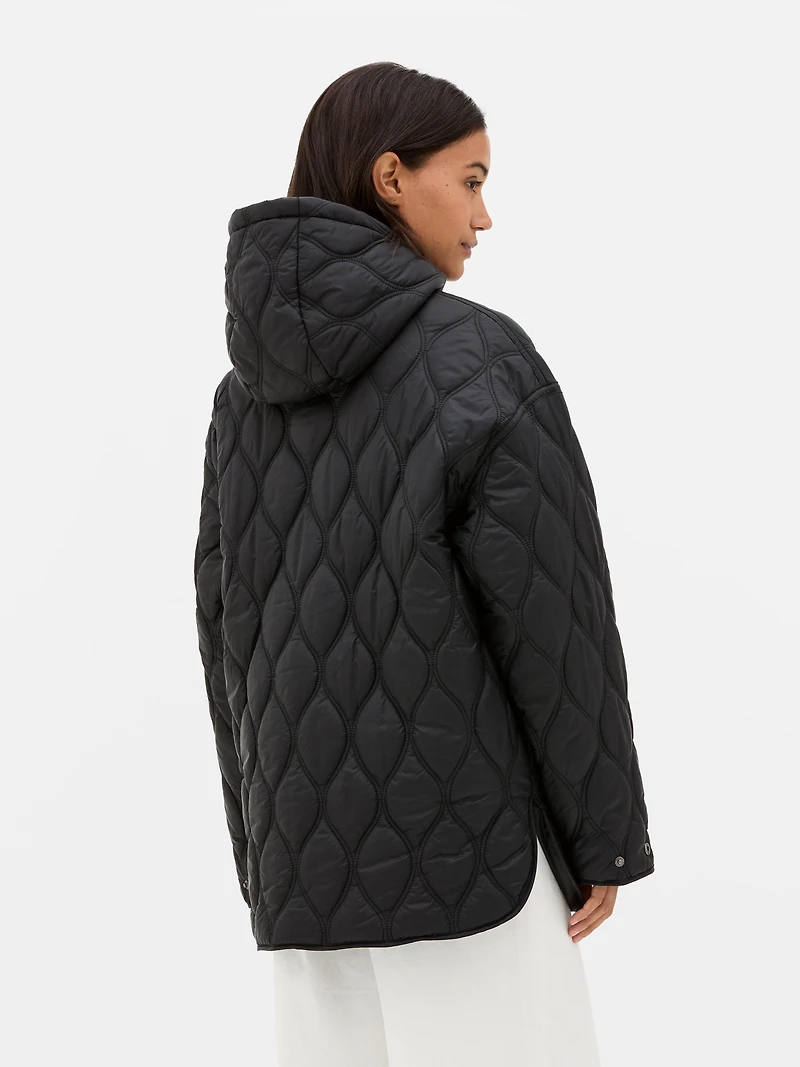 Quilted Hooded Puffer Coat