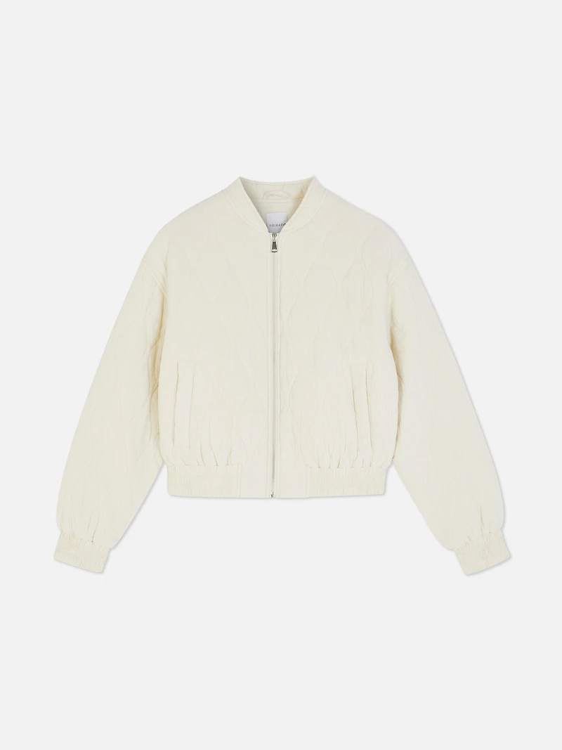Quilted Bomber Jacket