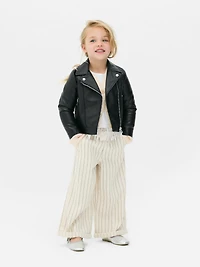 1.5-7yrs | Faux Leather Biker Jacket