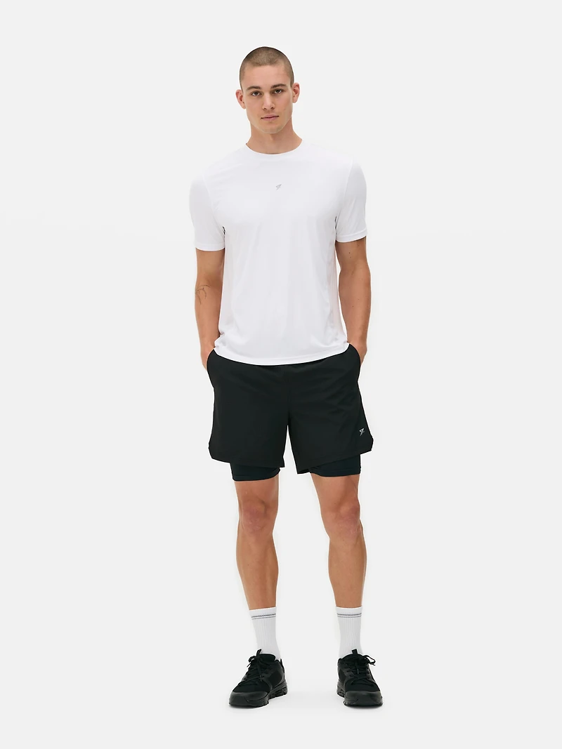 Men's White Performance Short Sleeve T-Shirt