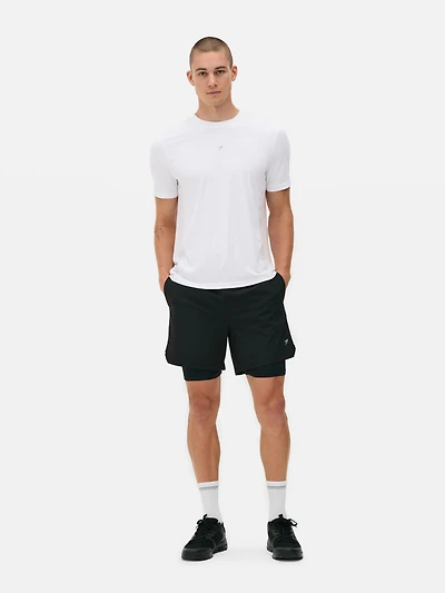 Men's White Performance Short Sleeve T-Shirt