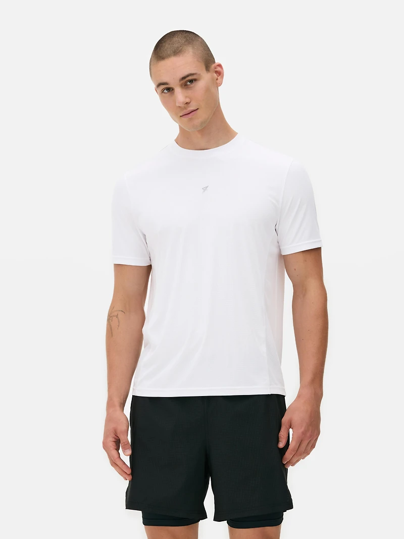 Men's White Performance Short Sleeve T-Shirt