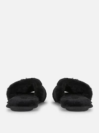 Fluffy Crossband Slippers