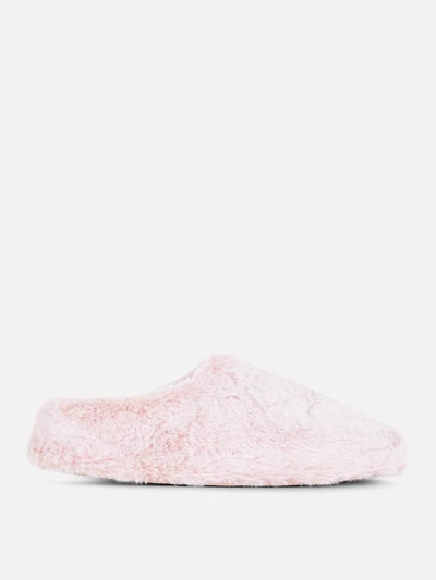 Women's Pink Fluffy Slippers