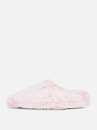 Women's Pink Fluffy Slippers