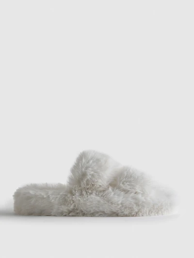 Women's White Soft Strap Slippers