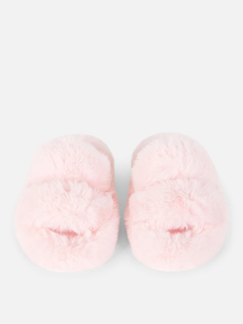 Women's Pink Soft Strap Slippers