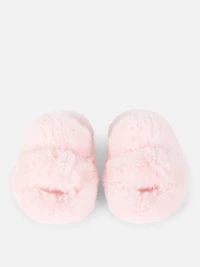 Women's Pink Soft Strap Slippers