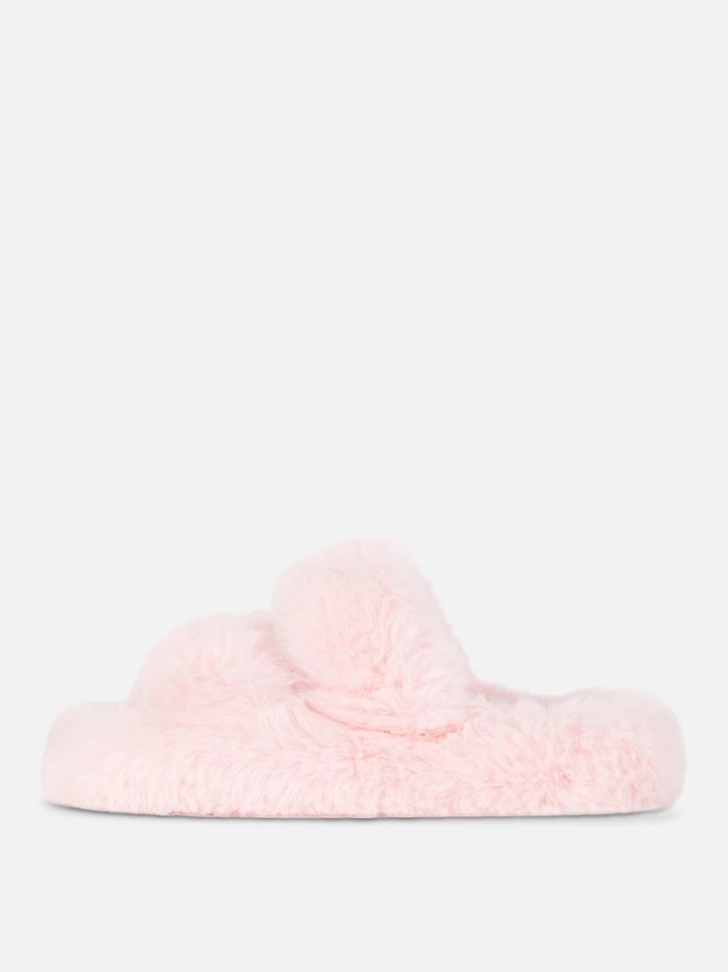 Women's Pink Soft Strap Slippers