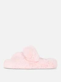 Women's Pink Soft Strap Slippers