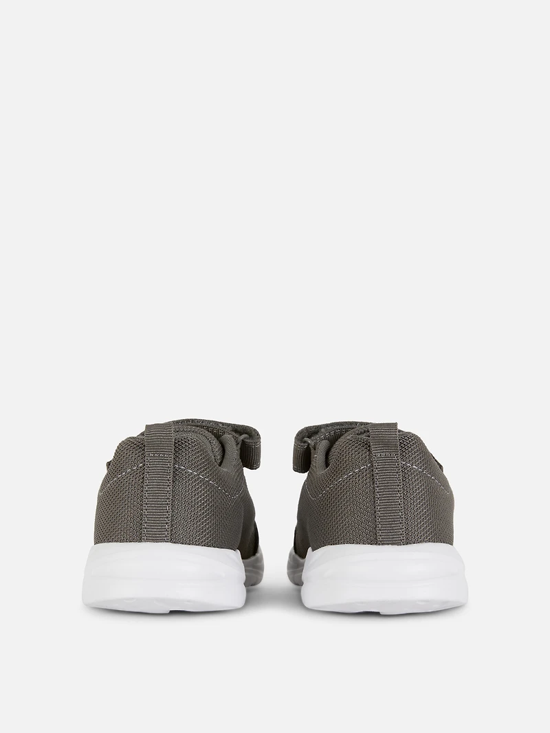 Boys Gray Chunky Self-Fastening Sneakers