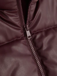 7-15yrs | Faux Leather Puffer Gilet