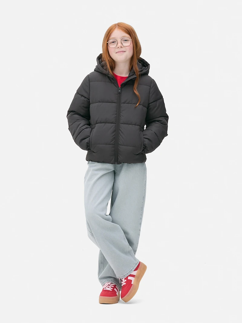 Hooded Zip-Up Puffer Jacket