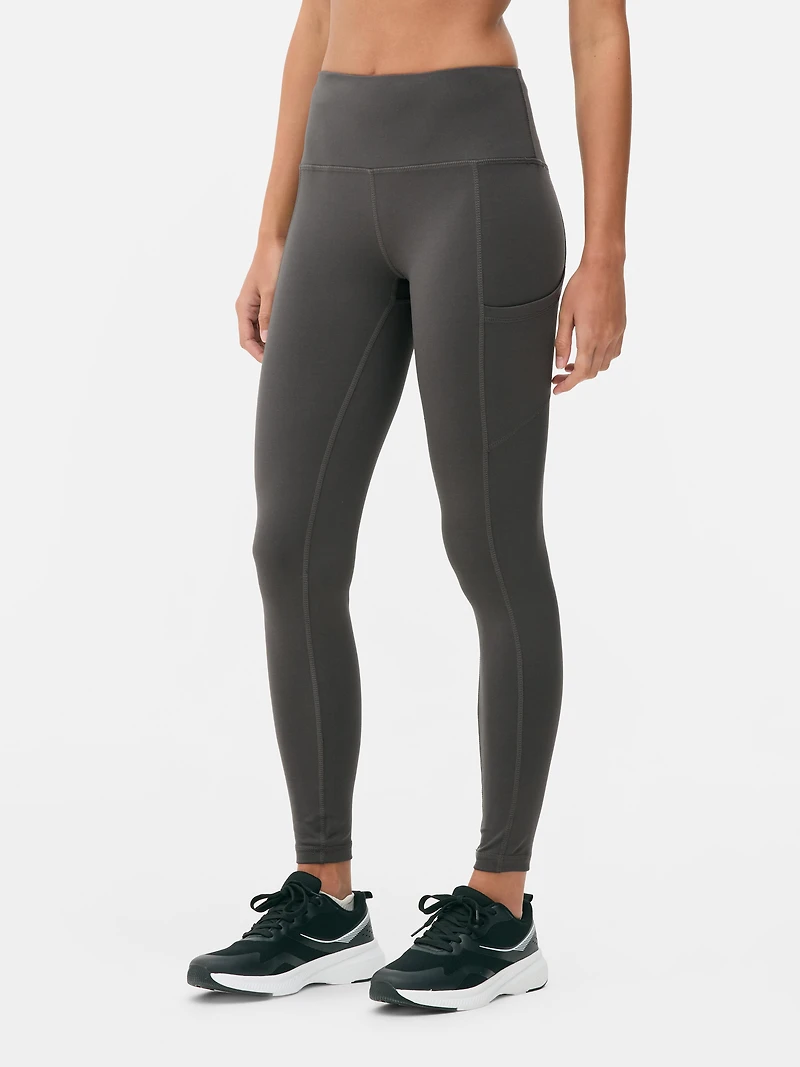 Women's Gray High Waisted Shaping Leggings