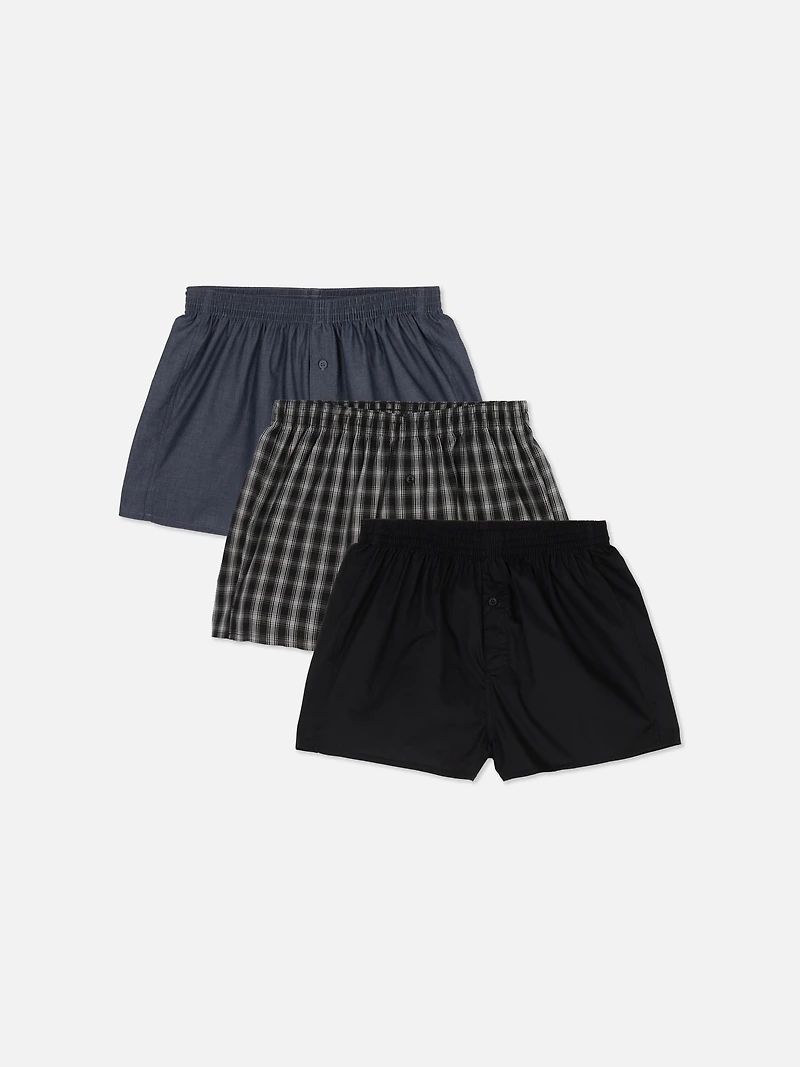 3pk Woven Boxer Shorts