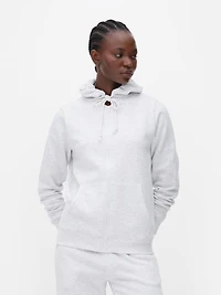 Women's Gray Heather Essential Zip-Up Hoodie