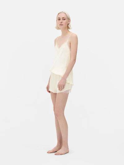 The Edit Lace Trim Shorts