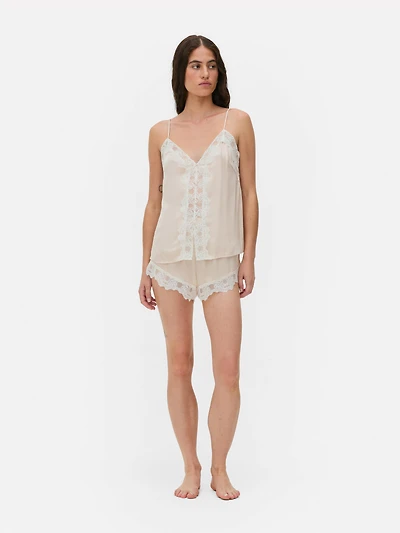 V-Neck Lace Detail Cami