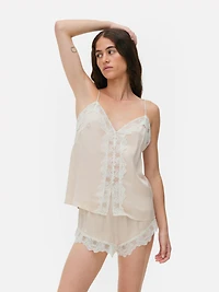 V-Neck Lace Detail Cami