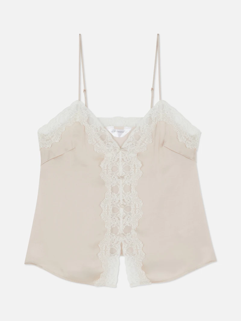 V-Neck Lace Detail Cami