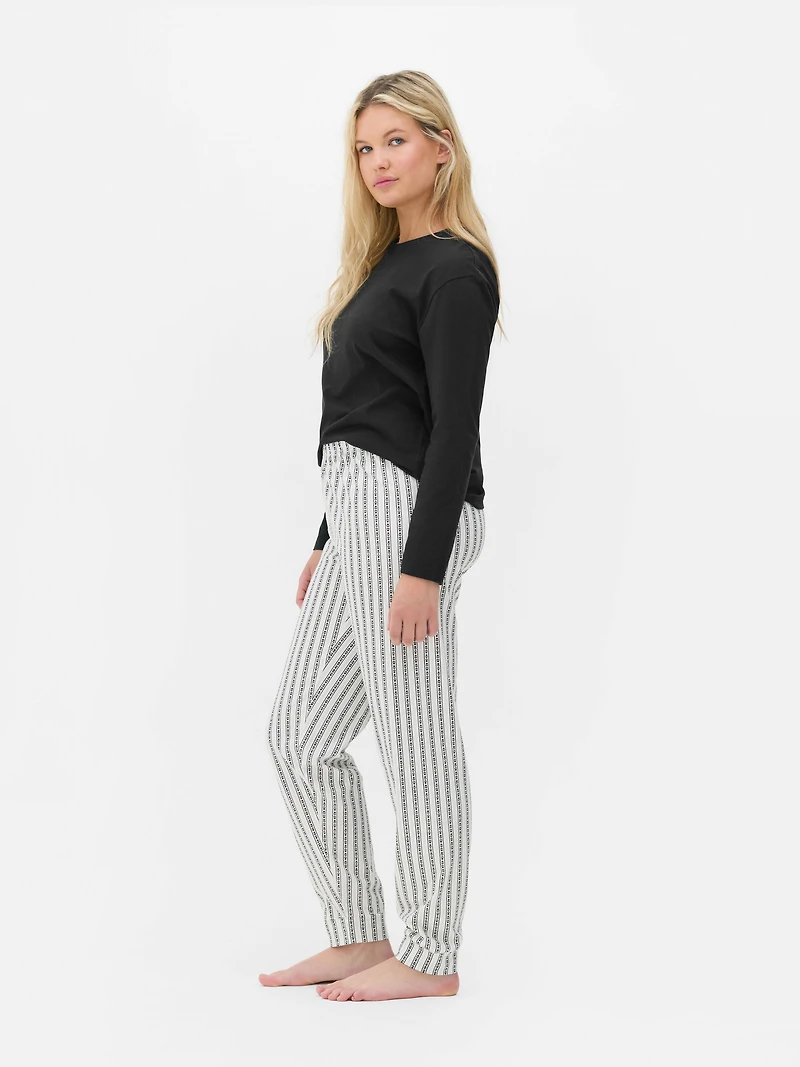 Simple Print Pajama Set