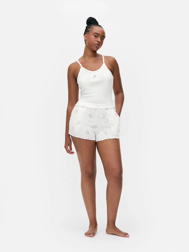 Floral Pointelle Tank Top