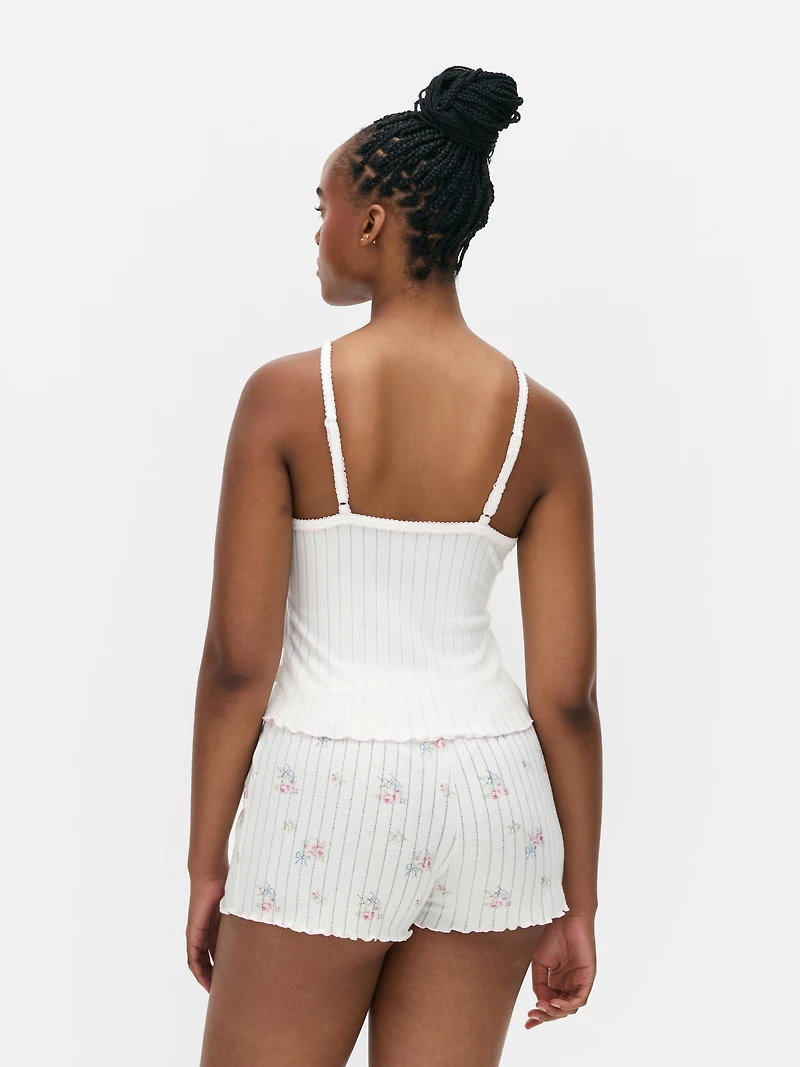 Floral Pointelle Tank Top