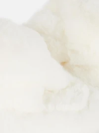 Fluffy Cross Strap Slippers