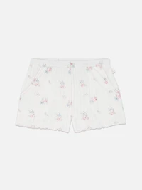 Floral Pointelle Pajama Shorts