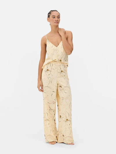 Floral Wide Leg Pajama Bottoms