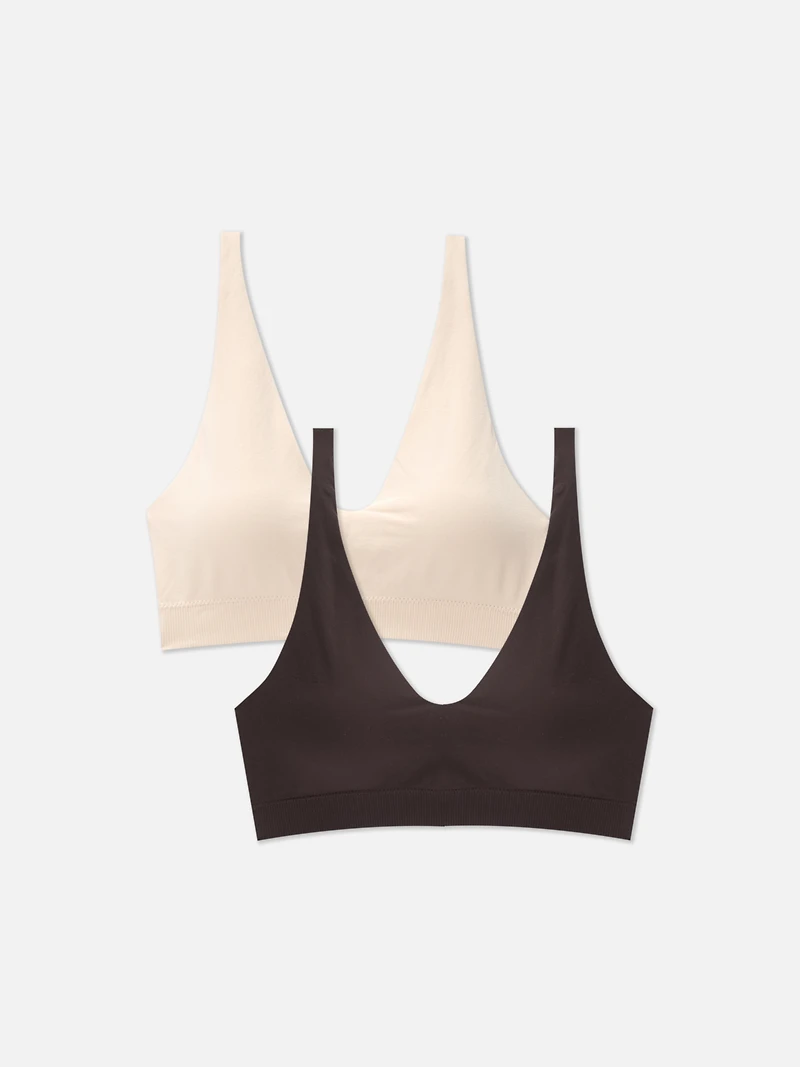 2pk Buttery Soft Seamless Bras