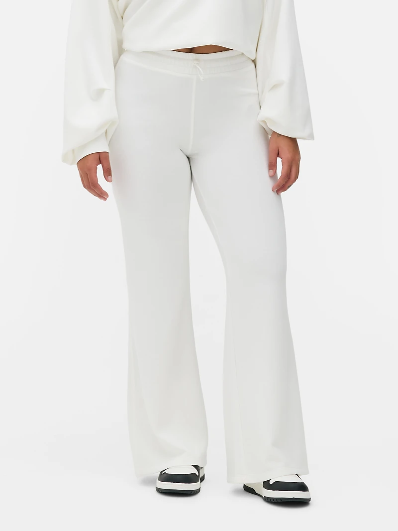 Women's Ivory Flared Modal Pants