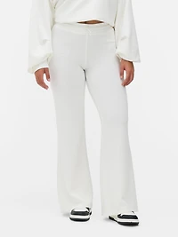 Women's Ivory Flared Modal Pants