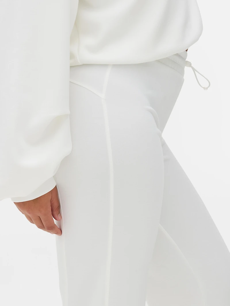 Women's Ivory Flared Modal Pants