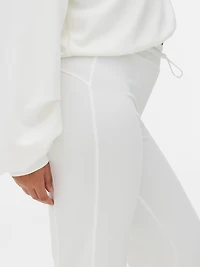 Women's Ivory Flared Modal Pants