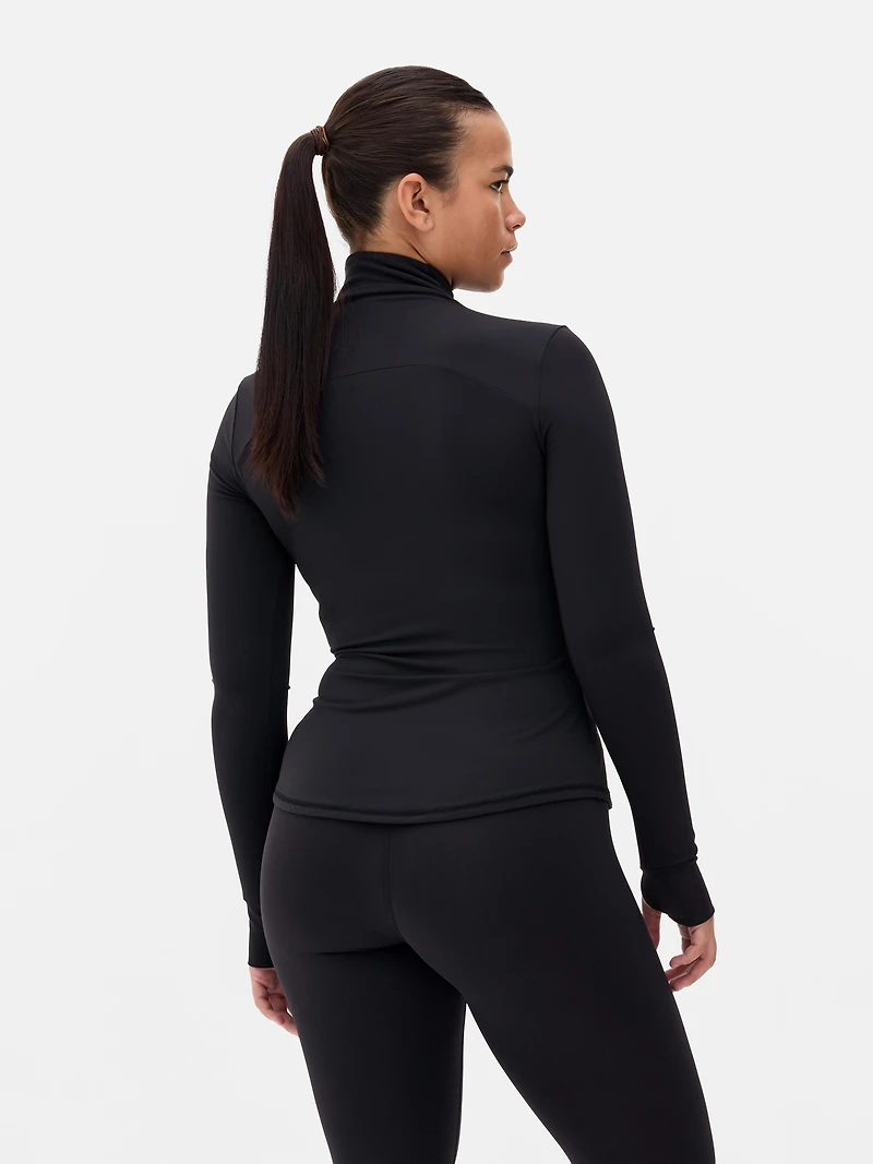 Women's Black Buttery Soft Zip Through Performance Jacket