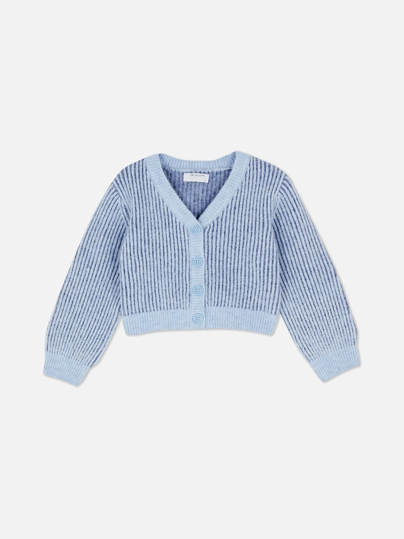 1.5-8yrs | Ribbed V-Neck Cardigan
