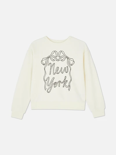 Girls Ivory 7-15yrs | Graphic Sweatshirt