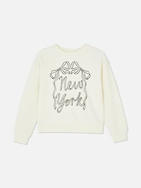 Girls Ivory 7-15yrs | Graphic Sweatshirt