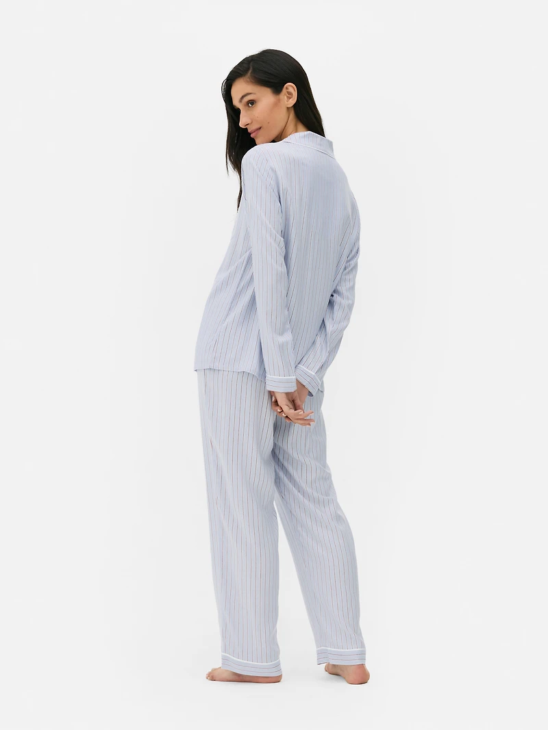 Twill Boyfriend Pajama Set