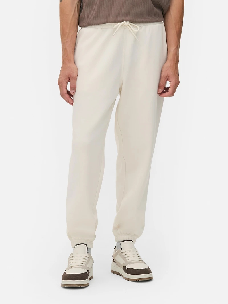 Men's Ivory Cuffed Joggers