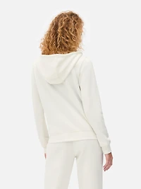 Women's Ivory Zip Hoodie