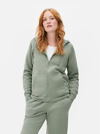 Women's Green Zip Hoodie