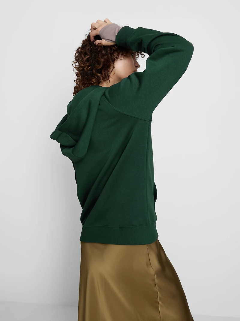 Women's Dark Green Zip Hoodie