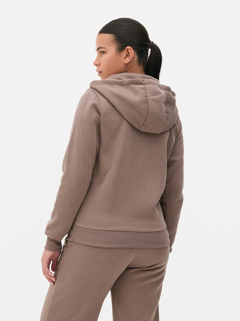 Women's Brown Zip Hoodie